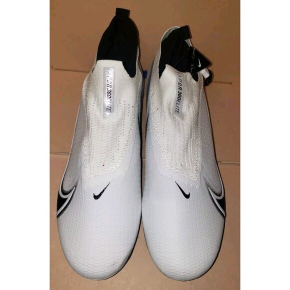 NIKE VAPOR EDGE ELITE 360 FLYKNIT FOOTBALL WHITE/BLACK MEN'S SIZE 12 NEW - Picture 5 of 8